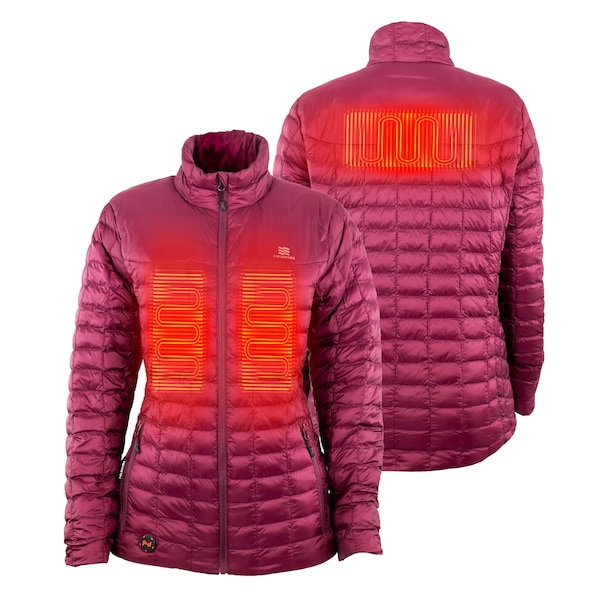 Mobile Warming Women's Burgundy Heated Jacket, MD, 7.4V MWWJ04310320